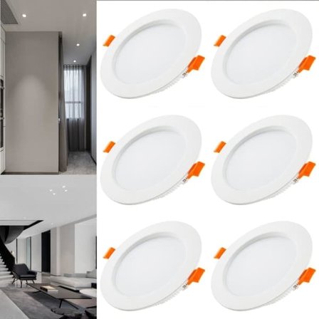 10-pak indbyggede LED-spots – IP65 vandtætte, 4000K neutralt hvidt lys til badeværelse & hjem