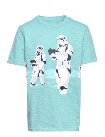 Gapkids | Star Wars 100% Organic Cotton Graphic T- T-shirts Short-sleeved Blå GAP