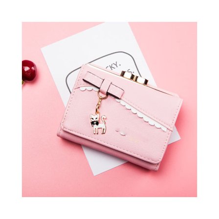 Pink damepung, 11,7 cm × 9,5 cm × 2,8 cm, koreansk stil fash