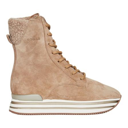 Hogan Lace-up Laarzen , Beige , Dames , Maat: 37 EU Laarzen
