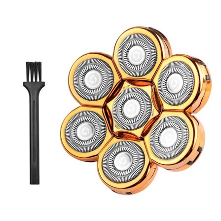 Erstatningshodebarbermaskiner 7 hoder skjegg hår erstatningsblad, enkel å rengjøre