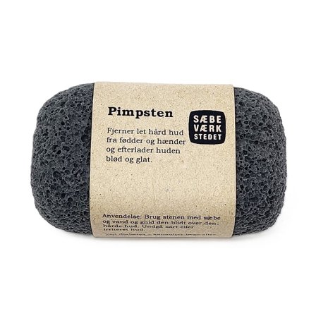 SÆBEVÆRKSTEDET Stor Pimpsten af Genbrugsmateriale Mørkegrå, Skincare, Fodpleje, Pimpsten