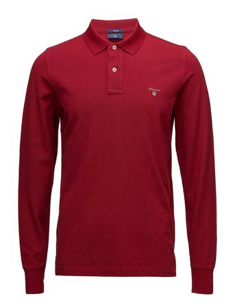 Original Pique Ls Rugger Polos Long-sleeved Rød GANT
