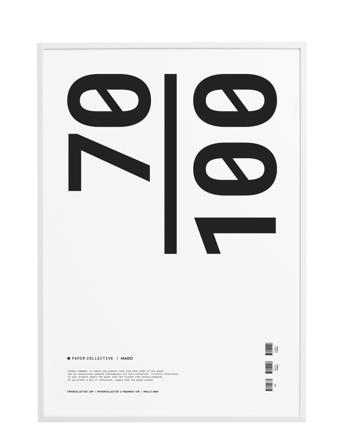 Pc Frame White Timber Plexi - 70X100 Cm Home Decoration Frames Vit Paper Collective