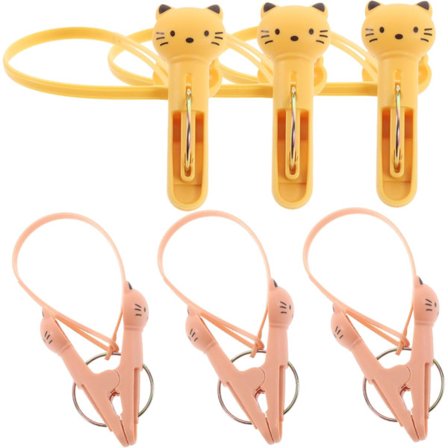 6 st klädnypor i plast för kläder