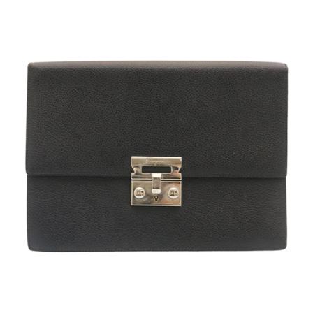 Salvatore Ferragamo Pre-owned, Clutch Zwart, Dames, Maat:ONE Size,leer