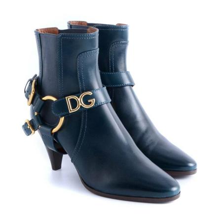 Dolce & Gabbana, High Boots Blauw, Dames, Maat:39 EU