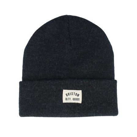 Brixton - Noir cuff Bonnet - Woodburn Watch Cap Beanie Washed Black Cuff @ Hatstore