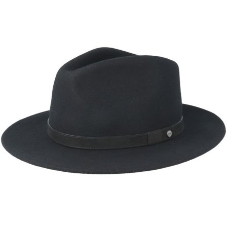 Stetson - Svart trilby Hatt - Yutan Flexible Woolfelt Black Trilby @ Hatstore