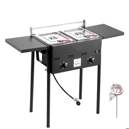 Gas Friture-Duoku-Dobbelt Beholder 9Lx2-Stål Madlavningsapparat-til Udendørs, Restauranter