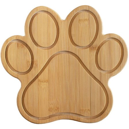 Poteformet serveringsbrett med 5 spor i tre