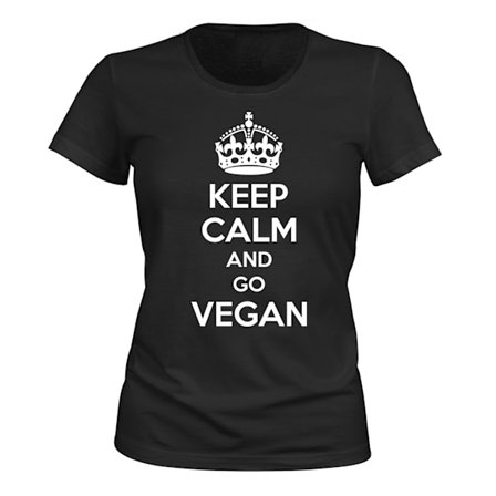 Keep Calm Go Vegan - T-SHIRT - DAM