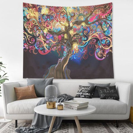 Psykedelisk trädväggbonader gobeläng heminredning gobelänger - 150 cm x 130 cm
