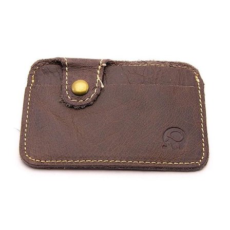 Korthållare Mini med knäppning - Mörkbrun