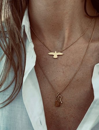 Bud to rose Dove Necklace - Gold - ONE SIZE