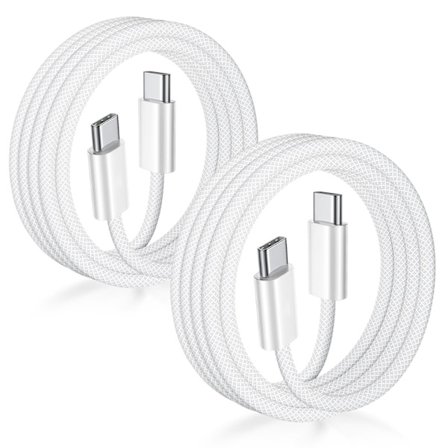 USB C til USB C Kabel 3FT Certificeret 2-pak 60W usbc Vævet Hurtig Opladning Type C Opladerledning Kompatibel med iPhone 17/16 Pro Max Plus Samsung 