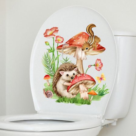 Toalettklistermärke Blomsterdekaler 2 2