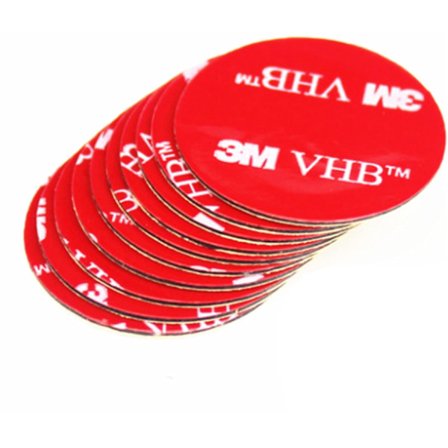 3M VHB 15 x Runda Akrylskum Dubbelsidiga Tejpplattor Vatten- och Högtemperaturbeständiga för Bil, Hem och Kontor (Diameter 50mm)