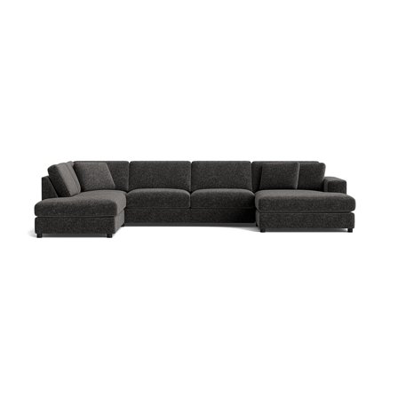 Oasis U-sofa, højrevendt - Genesis Antracit - 360x213x79 - Sofa, u-sofa