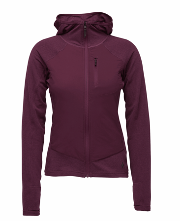 Black Diamond W Coefficient Lt Hybrid Hoody Blackberry
