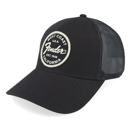 American Needle - Fender Valin Black Trucker Trucker Black Cap - @ Hatstore