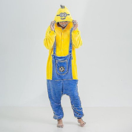 Minions Onesie Unisex Vuxen Kostym Djur Pyjamas Kigurumi Jumpsuit ovkläder Ozpzx