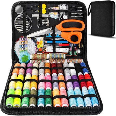 Stort professionelt syesæt, 200 førsteklasses syartikler - 41 XL trådspoler & 30 nåle