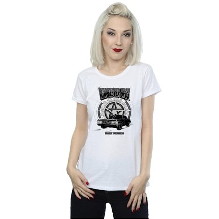 Supernatural Dam/Damer Winchester Bros Bomull T-shirt L Svart