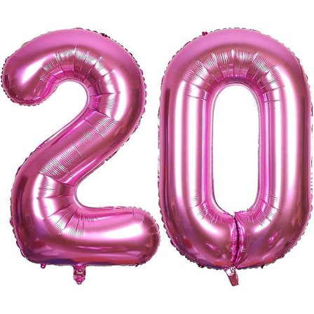 Heytea Numero 30 Folioilmapallot 40 Tuumaa Pinkki (Syntymäpäiväjuhlien Koristeet Suuret Globot)