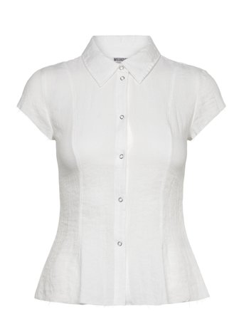 Weekday Fitted Shirt Top - White - 36