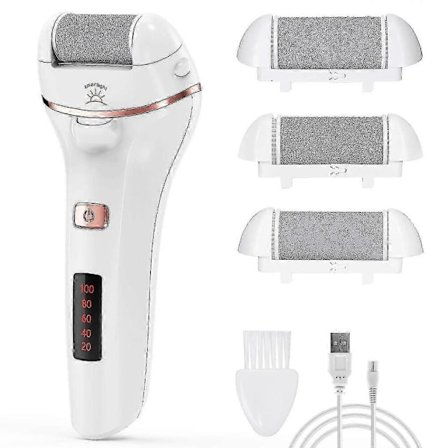 Elektrisk Förhårdnadsborttagare Elektrisk Fotvård Förhårdnadsfil Uppladdningsbar Elektrisk Fotfil Med 2 Sliprullar Förhårdnadsfil Elektrisk Fotfil