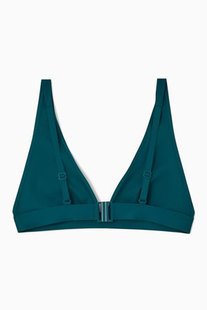 COS Women's Top Bikini In Scuba Bag in Verde