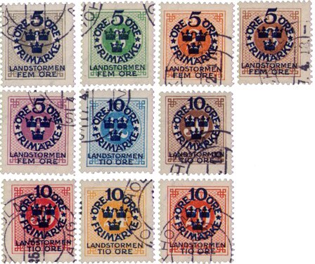 Sverige - AFA 77-86 - Stemplet sæt