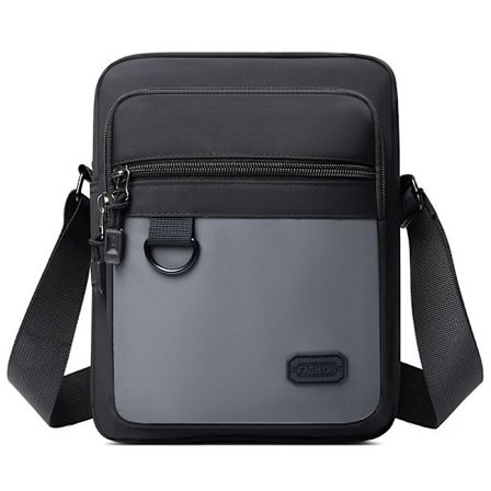 Herremode Oxford stof vertikal skuldertaske