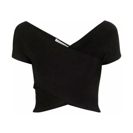 Philosophy di Lorenzo Serafini Cross Over V-Neck TOP Sort, Dame