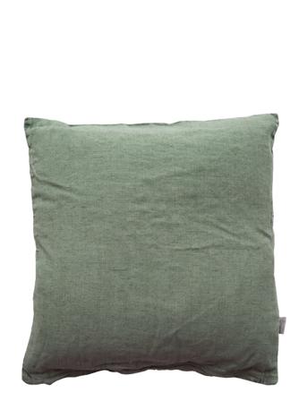 Cushion Cover Linen Basic Washed Home Textiles Cushions & Blankets Cushion Covers Grønn Au Maison*Betinget Tilbud