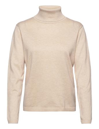 Srmarla Rollneck Knit Høyhalset Pologenser Beige Soft Rebels
