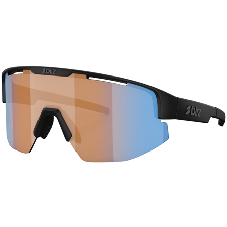 Bliz Matrix Small Matt Black N_O_N_Coral Orange Blue Mirror