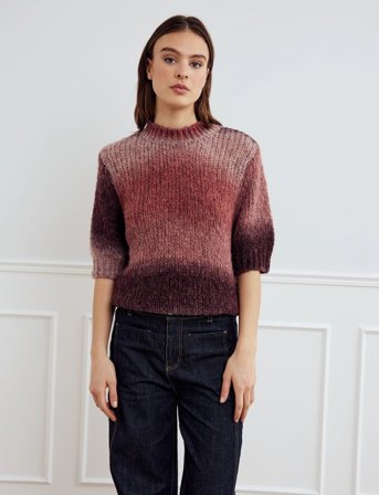 Noella Leana Knit Top - Brown - L/XL