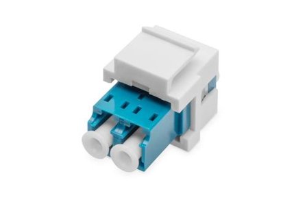 Digitus Fiber LC-duplex coupler SM for keystone panel OS2 Color blue incl. keystone frame IN