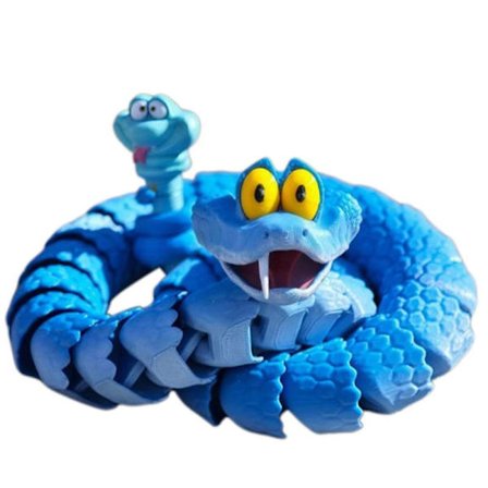 Täysin nivelletty Gary Käärme -hahmo - 3D-tulostettu Zootropolis-keräilylelu faneille