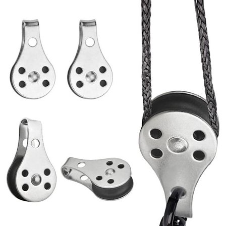 4 kpl ruostumattomasta teräksestä valmistettu taljapyörälohko, 25 mm:n kaapelitalja