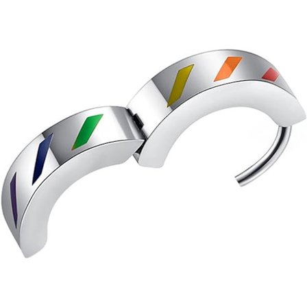 Mäns rostfritt stål små creol örhängen stud örhängen