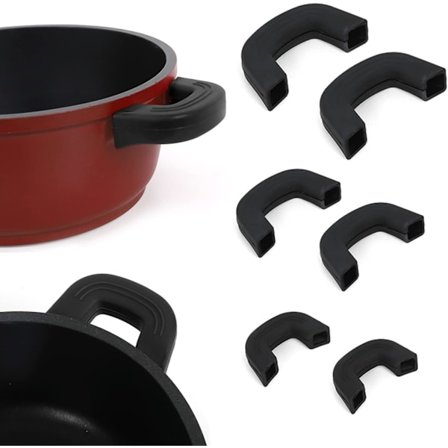 6 st Silikon Grythandske Värmeisolering Grythandske Grepp Värmebeständig Skydd Passar Stekpannor Grytor Stekpannor