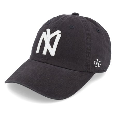 American Needle - Schwarz unconstructed Cap - New York Black Yankees Archive Black Dat Cap / Unstructured @ Hatstore
