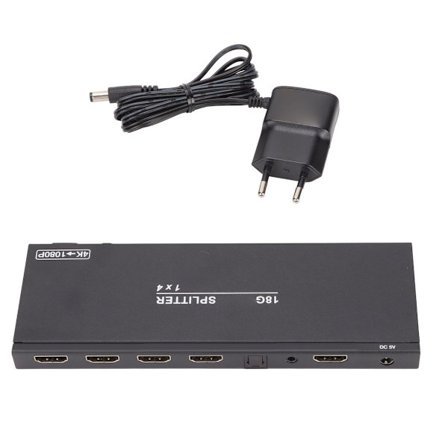 HD-multimedia-grensesnitt-splitter 1 inn 4 ut 4K ved 60Hz KLB
