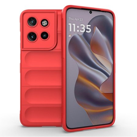 Mjukt greppformat Motorola Edge 50 Neo skal - Röd