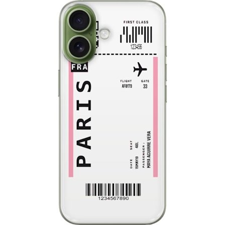 Yhteensopiva Puhelinkuori Apple iPhone 17 Lentolippu Pariisiin