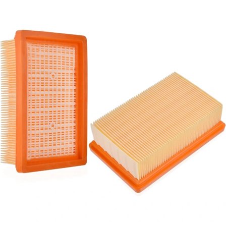 2-pakning Platta Erstatningsfilter for Karcher Mv4 Mv5 Mv6 Wd4 Wd5 Wd6, Wd4p Wd5p Wd6p Støvsuger Våt-tørr - Erstatter 2.863-005.0