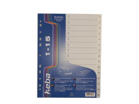 KEBA Plastregister Business A4 PP 0,18mm 1-15 flikar - Lyreco - Kontorsmaterial - Pärmar och register - Plastregister - Tryckta